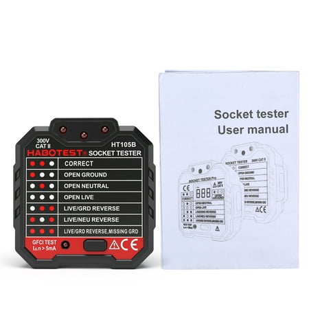 HABOTEST Advanced GFCI Electric Socket Tester Automatic ...