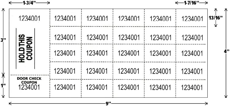 Auction Tickets - 1000 Sheets - Assorted Colors (Blue)