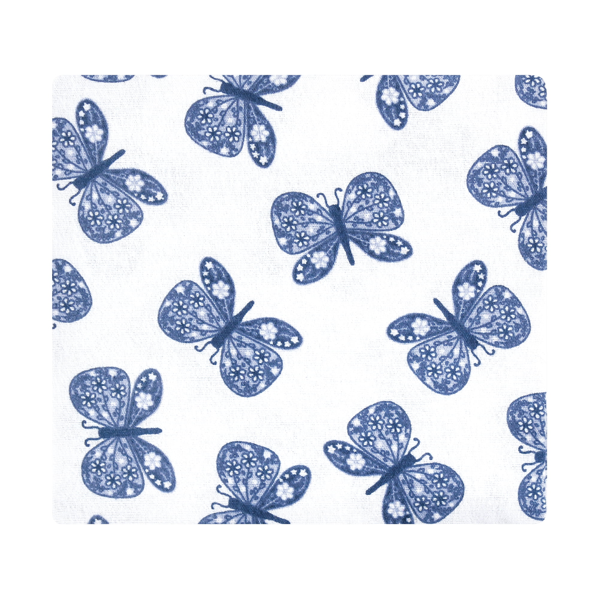 Hudson Baby Infant Girls Cotton Flannel Receiving Blankets 7pk, Beautiful Butterfly, One Size