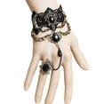 thumbnail image 2 of jiaroswwei Faux Gem Black Lace Ring Bracelet Women Gothic Punk Style Necklace Bracelet Jewelry Accessory, 2 of 8