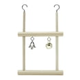 thumbnail image 2 of SPRING PARK Wood Perch Toy with Bell for Bird Parrot Parakeet Cockatiel Conure Cockatoo African Grey Macaw Eclectus Lovebird Finch Canary Budgie Cage Stand Swing, 2 of 7