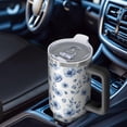 thumbnail image 6 of 40oz Pioneer Flower Floral Print Pattern Insulated Tumbler with Handle, BPA-Free Leak Proof Lid and Straws, Double Wall Vacuum, Hot 12h/Cold 34h, 6 of 6