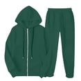 thumbnail image 4 of Women's Two Piece Athletic Set Zipper Front Hoodie And Elastic Waist Joggers Breathable Fabric Comfortable Wear, 4 of 9