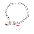thumbnail image 1 of Red China Knot Safety Pattern Heart Chain Bracelet Jewelry Charm Fashion, 1 of 3