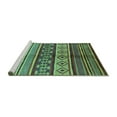 thumbnail image 2 of Ahgly Company Machine Washable Indoor Rectangle Oriental Turquoise Blue Industrial Area Rugs, 3' x 5', 2 of 4