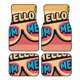 thumbnail image 1 of Balery Hello Summer Juego de 4 Alfombrillas para Auto, Revestimientos de Caucho Resistente, Diseño Antideslizante, 1 of 7