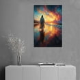 thumbnail image 5 of Jesus on The Shore of The Sea, Looking Out at The Sunrise Artworks Canvas Poster Room Aesthetic Wall Art Prints Home Modern Decor Gifts 24x36inch(60x90cm), 5 of 6