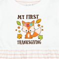thumbnail image 4 of Inktastic My First Thanksgiving with Fall Fox and Leaves Girls Baby Dress, 4 of 5
