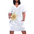 thumbnail image 1 of Vestido de verano de silueta de Narciso para mujer traje holgado con bolsillos elegante para fiesta diario, 1 of 6