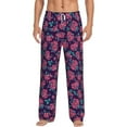 thumbnail image 2 of Goofa Rose Flowers Printed Soft Pajama Pants for Men, Wide Leg Comfy Casual Lounge Yoga Pants-XX-Large, 2 of 9