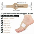 thumbnail image 4 of Arch Support Brace Adjustable, 1 Pair Non-Slip Arch Wraps with Soft Elastic Silicone Pads, Foot Brace for Foot Care, Flat & Fallen Arches, High Arch, Plantar Fasciitis Relief – Fits All Shoes, Beige, 4 of 8