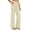 Beige, variant on Beach Pants for Women Wide Leg Linen Palazzo Pants Drawstring Weighted Trousers Lounge Pants for Women for Work Lounge