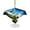 Blue, White, Black, variant on Outdoor Tablecloth with Umbrella Hole for Patio/Picnic/Party/Camping, Football Match Waterproof Table Cloth Round Cover Washable, Ball Stadium Gaming Goal Silhouette (Dia 54")