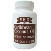 EKO Caribbean Coconut Oil (Aceite De Coco) 4 oz (Pack of 3)
