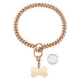thumbnail image 4 of Rose Gold Dog Collar Slip On Stainless Steel Cuban Chain Metal For Small Puppy Dogs, 4 of 7
