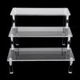 thumbnail image 3 of Clear Acrylic Display Stand Riser Shelf Large Holder Storage Rack for Decoration 3 Tiers Widh 27x21cm, 3 of 7