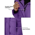 thumbnail image 5 of Wantdo Kid's Winter Coat Insulated Puffer Jacket Fleece Lined Winter Parka Jacket Purple 6/7, 5 of 10
