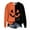Orange, variant on Towmus Women's Halloween Shirts Casual Long Sleeve Funny Face Pumpkin Shirts