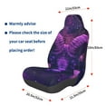 thumbnail image 3 of Wukai Purple Starry Sky Antelope Full Set Car Seat Covers with Soft Padding Universal Auto Front Seats Protector and Cushion Mat, 3 of 5