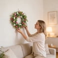 thumbnail image 5 of Spring Wreath Front Door Wreath Tulip Wreath Eucalyptus Wreath Porch Decor Greenery Wreath 14" Artificial Tulip Wreath for Spring Summer Home Decor Front Door Porch and Outdoor All Season, 5 of 8