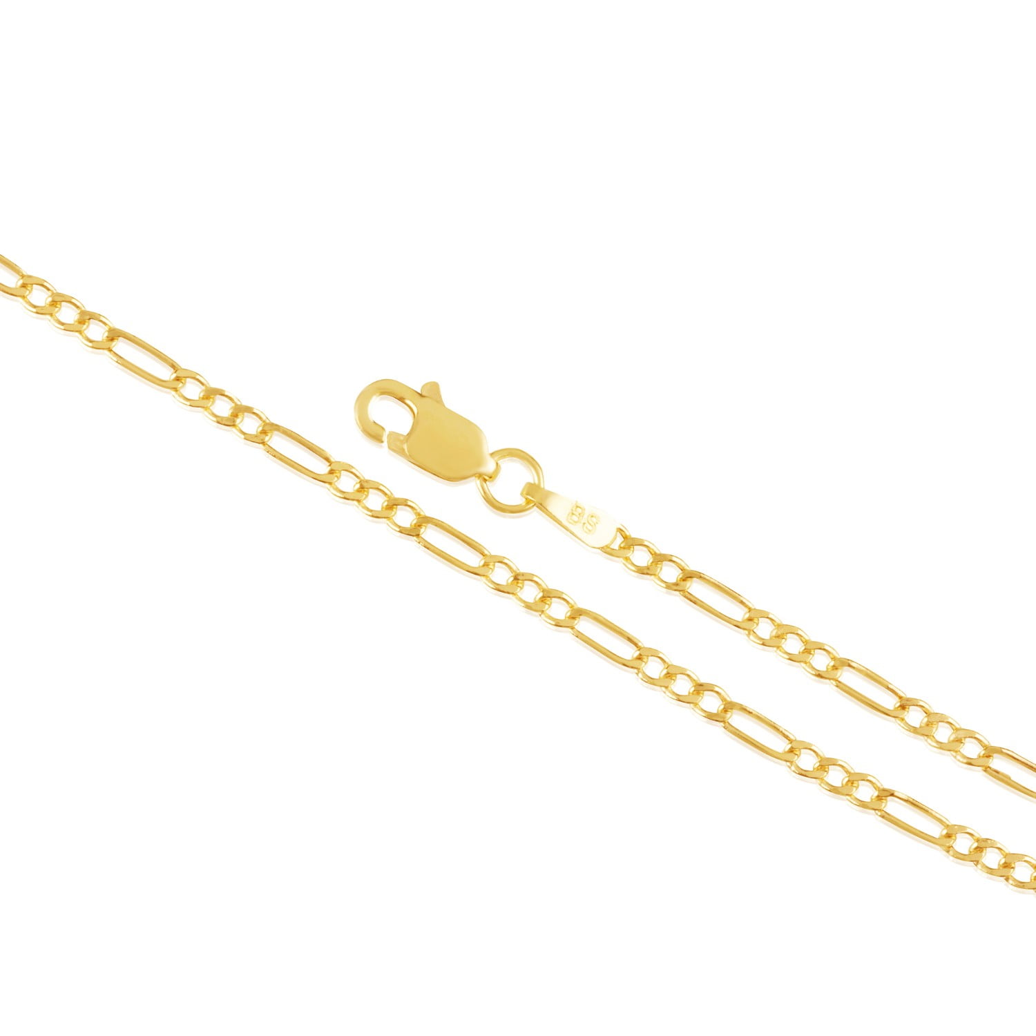 10K Yellow Gold 2MM Figaro Chain Necklace, 20 Inches Length with