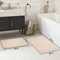 thumbnail image 2 of ComfiTime 2 Piece Bathroom Rugs Set – Thick Memory Foam, Non-Slip Bath Mat, Soft Plush Velvet Top, Ultra Absorbent, Small, Large & Long Rugs for Bathroom Floor, Beige, 17*24 & 20*32, 2 of 12