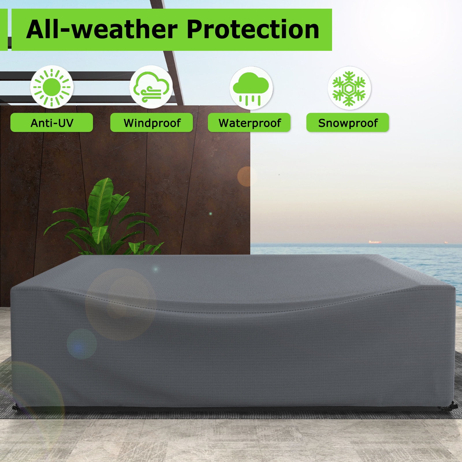 STARTWO Waterproof Patio Furniture Covers Thickened Heavy Duty Outdoor Furniture Covers for 8-10 Seats