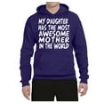 thumbnail image 2 of My Daughter Has The Most Awesome Mother Mother's Day Unisex Graphic Hoodie Sweatshirt, Purple, Medium, 2 of 3