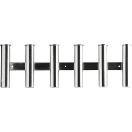 6 Tube Stainless Steel Fishing Rod Rack Mirror Finish 316 Stainless Steel 6 Rod Rack