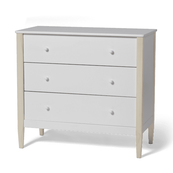 Little Seeds Clover 3-Drawer Dresser, White/Whitewash Natural