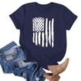 thumbnail image 4 of Funny Independence Day Shirt Short Sleeve T Shirts for Women Women's Workout Tank Top Casual Soft Short Sleeve Gym Muscle Shirts Bodybuilding Tee Navy,2XL, 4 of 5