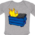 thumbnail image 4 of Inktastic Dumpster Fire Boys or Girls Long Sleeve Baby Bodysuit, 4 of 5