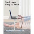 thumbnail image 4 of SAIJI Leather Laptop Bed Tray Table, Adjustable Laptop Stand with Removable Stopper, Portable Lap Desks with Foldable Legs, Notebook Stand Breakfast, 4 of 7