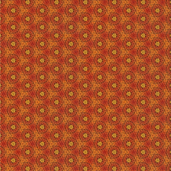 Ahgly Company Indoor Square Patterned Neon Orange Novelty Area Rugs, 6' Square