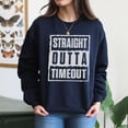 thumbnail image 4 of EcoLoom Straight Outta Timeout Long Sleeve Unisex Midweight Crewneck Sweatshirt, 4 of 4