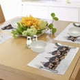 thumbnail image 4 of Ambesonne Birthday Place Mats Set of 4, Birthday Dogs Hats, Standard Size, Marigold and Black, 4 of 6