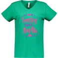 thumbnail image 3 of Inktastic Sassy Since Birth, Sassy, Sassy Girl, Arrow, Hearts Women's V-Neck T-Shirt, 3 of 5