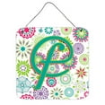 thumbnail image 6 of Carolines Treasures CJ2011-QDS66 Letter Q Flowers Pink Teal Green Initial Wall or Door Hanging Prints 6HX6W multicolor, 6 of 7
