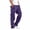 Purple, variant on Men's Cargo Sweatpants with Pockets Drawstring Elastic Waist Straight Leg Pants,Loose Casual Trousers for Daily Gym Wear