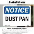 thumbnail image 3 of Dust Pan OSHA Notice Vinyl Decal Label 10 Inch x 7 Inch - 5 Pack, 3 of 6