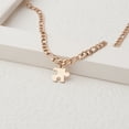 thumbnail image 2 of Anavia Tiny Puzzle Piece Couple Necklace - Anniversary Gift for Boyfriend - Best Friends BFF Gift - Stainless Steel Jewelry with Gift Box - [Rose Gold, Figaro Chain for Men], 2 of 8