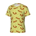 thumbnail image 3 of Rocae Floral Squirrel for Men's Moisture-Wicking Crew Tee - T-Shirt for Sports, Outdoor Activities, and Casual WearLarge, 3 of 9
