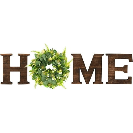 Home Sign Wall Decor, Wooden Letters Wall Decor with A LED Lighted ...