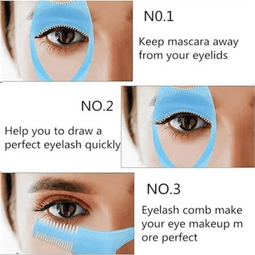 2024 TOP! Eyelashes Tools Mascara Shield Applicator ,Eyelash Tool Upper Lower Eye Lash Guard Blue