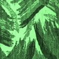 thumbnail image 1 of Ahgly Company Machine Washable Indoor Square Abstract Emerald Green Modern Area Rugs, 6' Square, 1 of 4