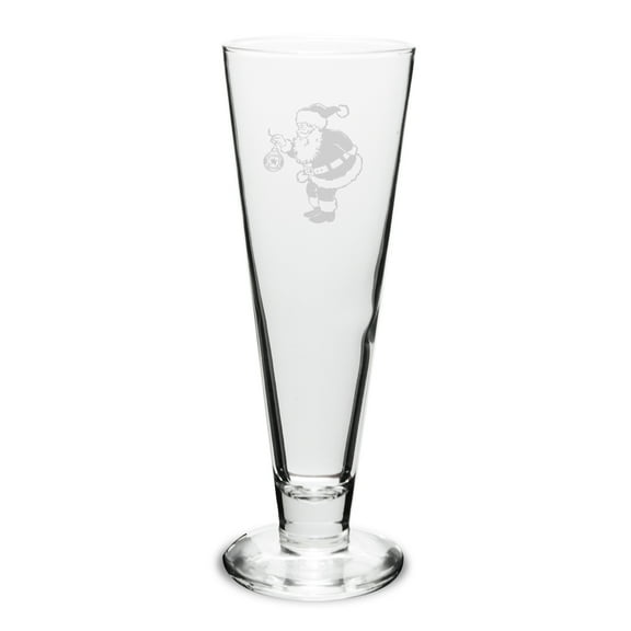 Santa 16 oz. Deep Etched Classic Pilsner