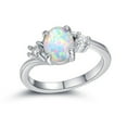 thumbnail image 1 of Sonducket Mujer Plata Anillo Decoración Anillos Joyería Boda Compromiso Blanco Tamaño 11 Ropa, zapatos y accesorios Miscelánea Blanco Tamaño 11, 1 of 6