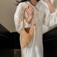 thumbnail image 4 of Lindo Bolso Hombro La Caracola Voce A Mano Con Cadena Perla Crochet Conch Crossbody Bag (caki), 4 of 7