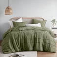 thumbnail image 1 of Juego de edredón Comfort Spaces, color verde oliva, tamaño king size, 3 piezas, 1 of 6