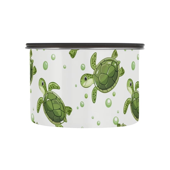 Sea Turtle Bubble Airtight Coffee Bean Canister 17oz Food Storage Containers with Lids For Gournd, Tea, Sugar, Flour, Rice, Cereal, Candy Cookie Jar